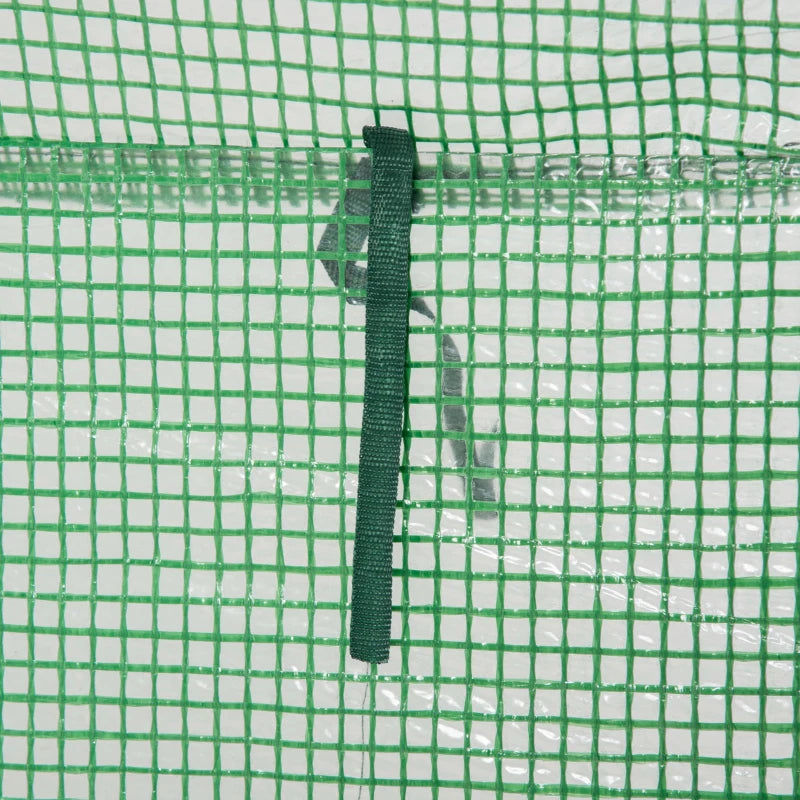 Green Steel Frame Tomato Greenhouse with Roll-up Door - Outdoor Gardening Solution