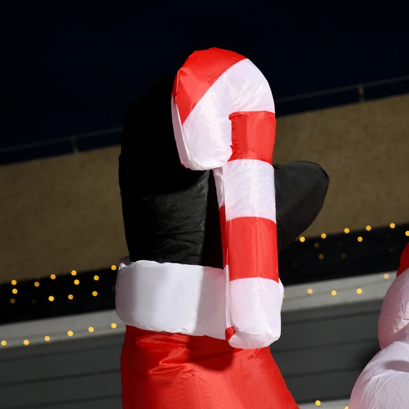 Inflatable Christmas Santa Claus Yard Decoration - Air Blown Holiday Decor for Outdoor Festivities