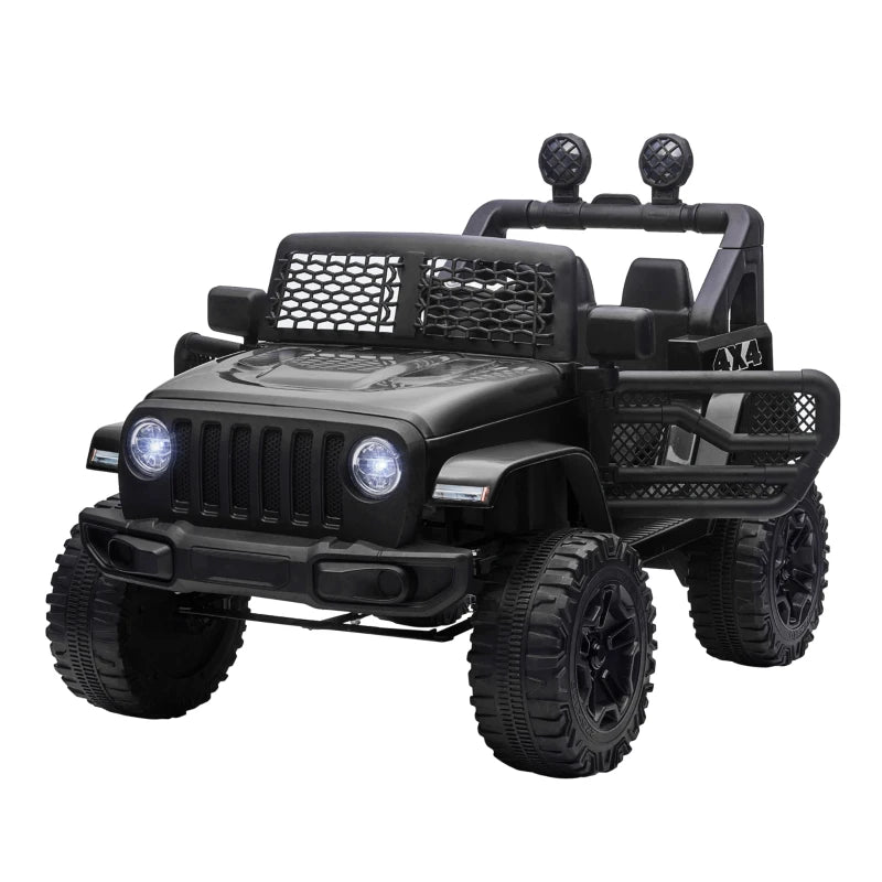 12V Kids Electric Ride On Car Off Road Toy with Remote Control for Ages 3-6 Black