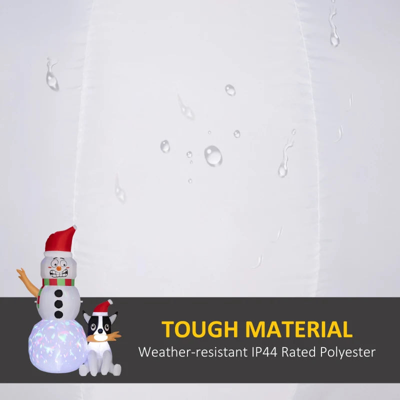 6.2ft Inflatable Santa with Dog - Christmas Yard Decoration, Outdoor Holiday Decor, Festive Inflatable Santa Claus for Lawn