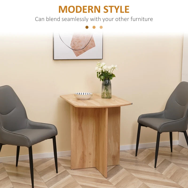 4-Person Drop Leaf Dining Table - Stylish Wood-Effect Design for Space-Saving Dining Solutions