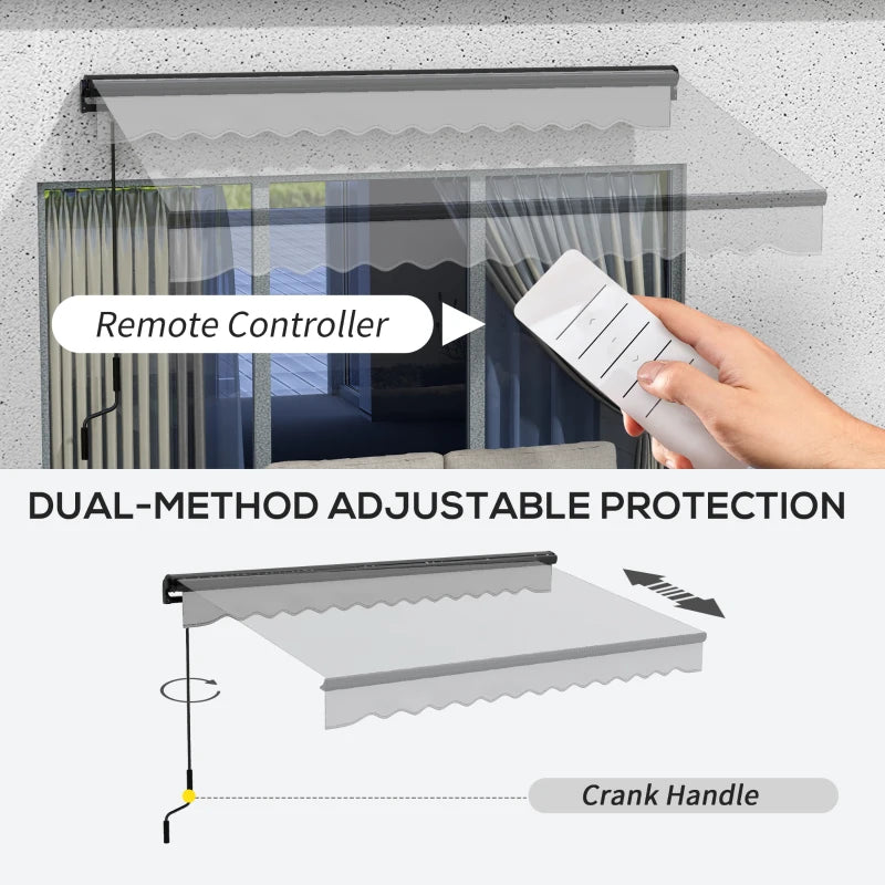 3m x 2m Grey/White Electric Awning Canopy