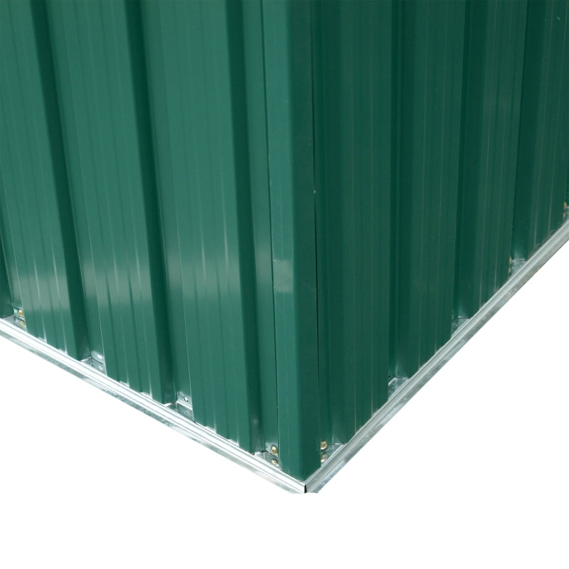 8.5 x 6ft Metal Garden Storage Shed - Green