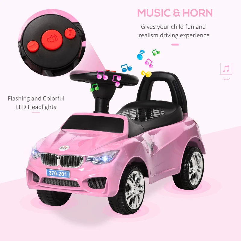 Pink Ride-On Car for Toddlers - Baby Walker Foot-to-Floor Sliding Car - Fun and Safe Outdoor Toy