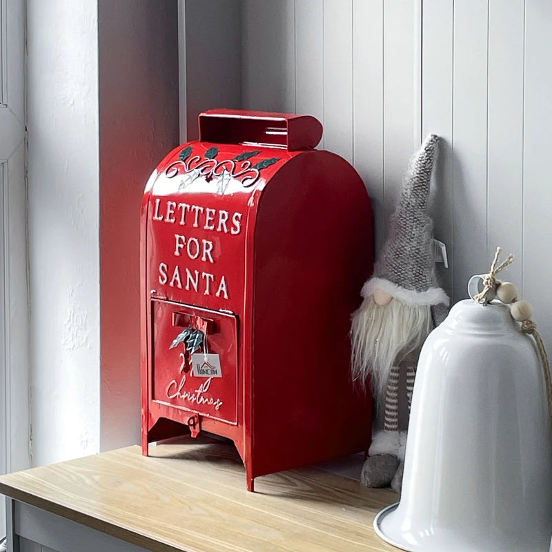 A5 Christmas Letter Postbox - Festive Red & White Design for Holiday Mail, Perfect for Letters to Santa