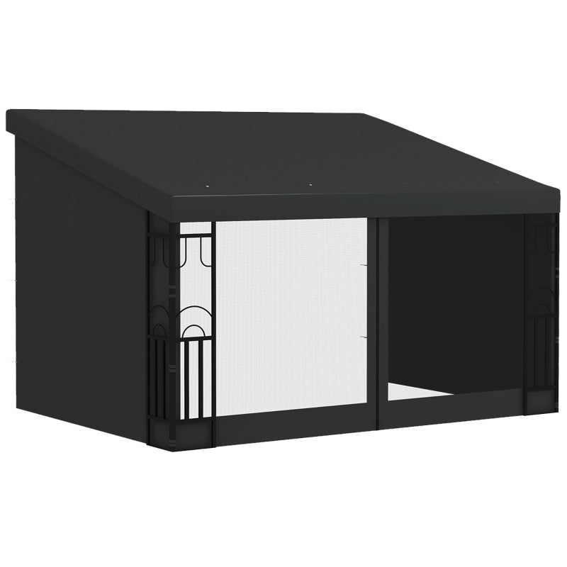 Black Lean-To Pergola