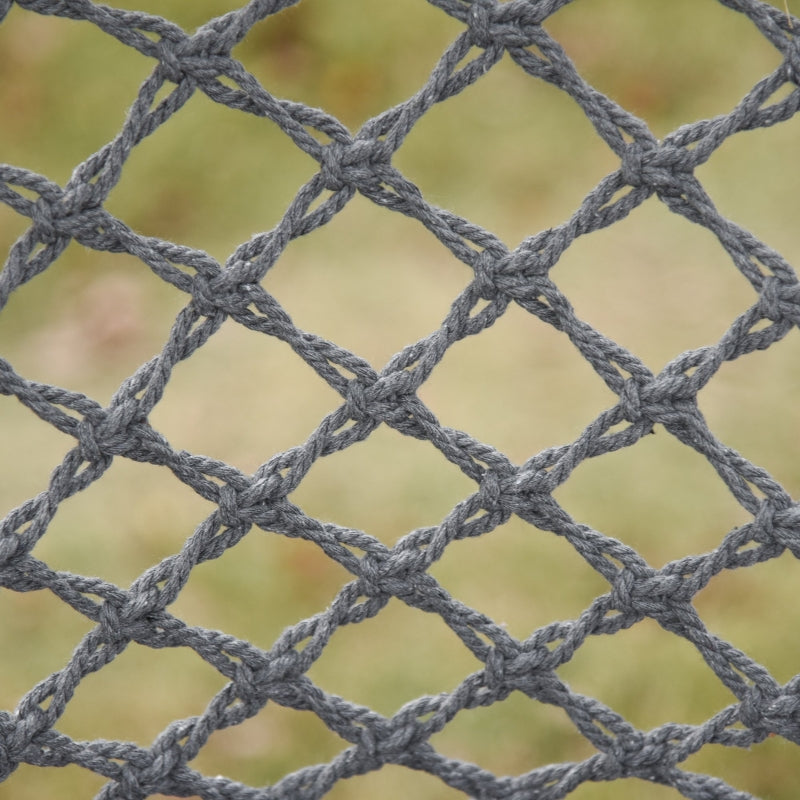 Grey Macrame Hanging Rope Chair with Cushion for Outdoor Patio