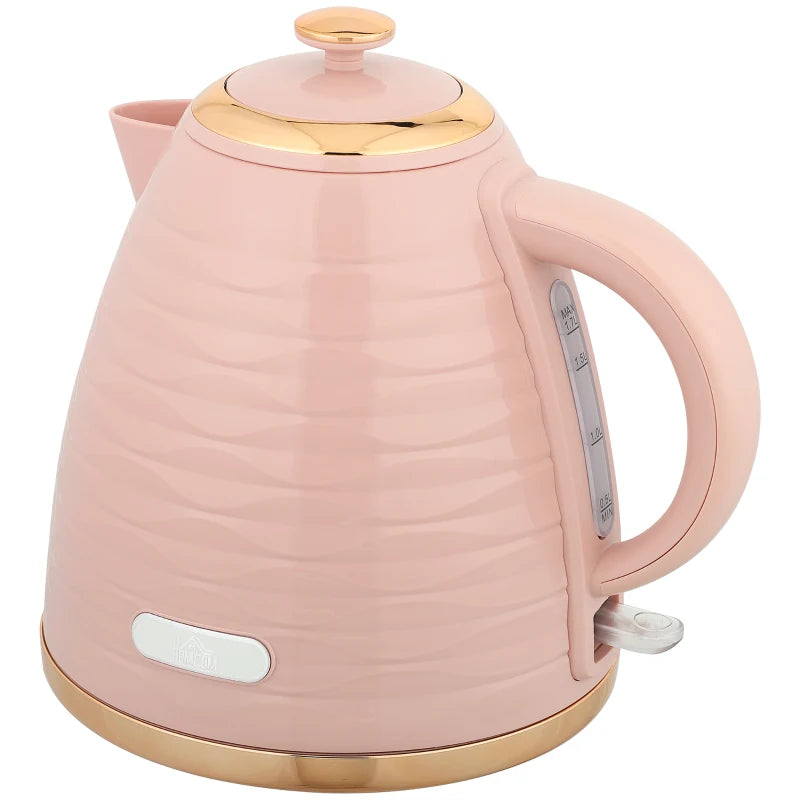 3kW Rapid Boil Pink Honeycomb Kettle - Stylish Electric Tea Kettle for Fast Boiling Water, Perfect for Home & Kitchen