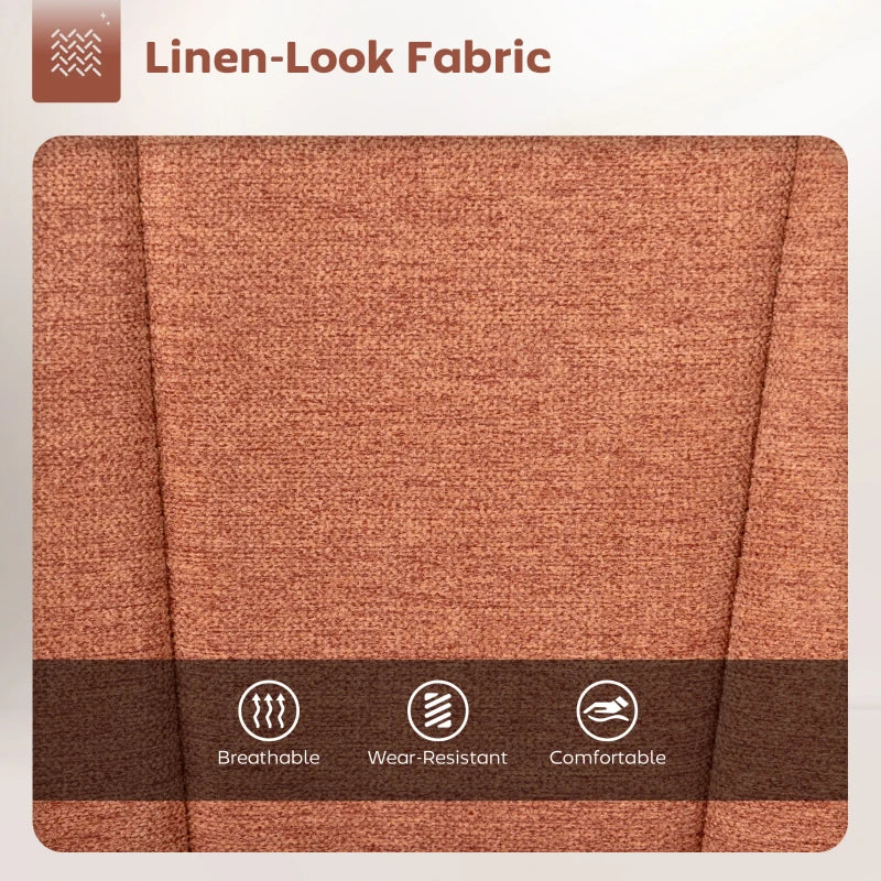 Set of 2 Stylish Orange Relaxed Tub Bar Stools - Modern Design for Kitchen & Home Bar Seating