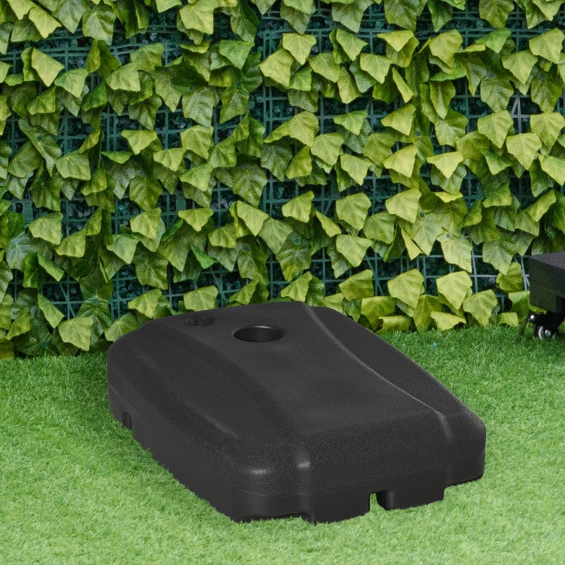 Black Portable Water and Sand Filled Parasol Base - Up to 100kg
