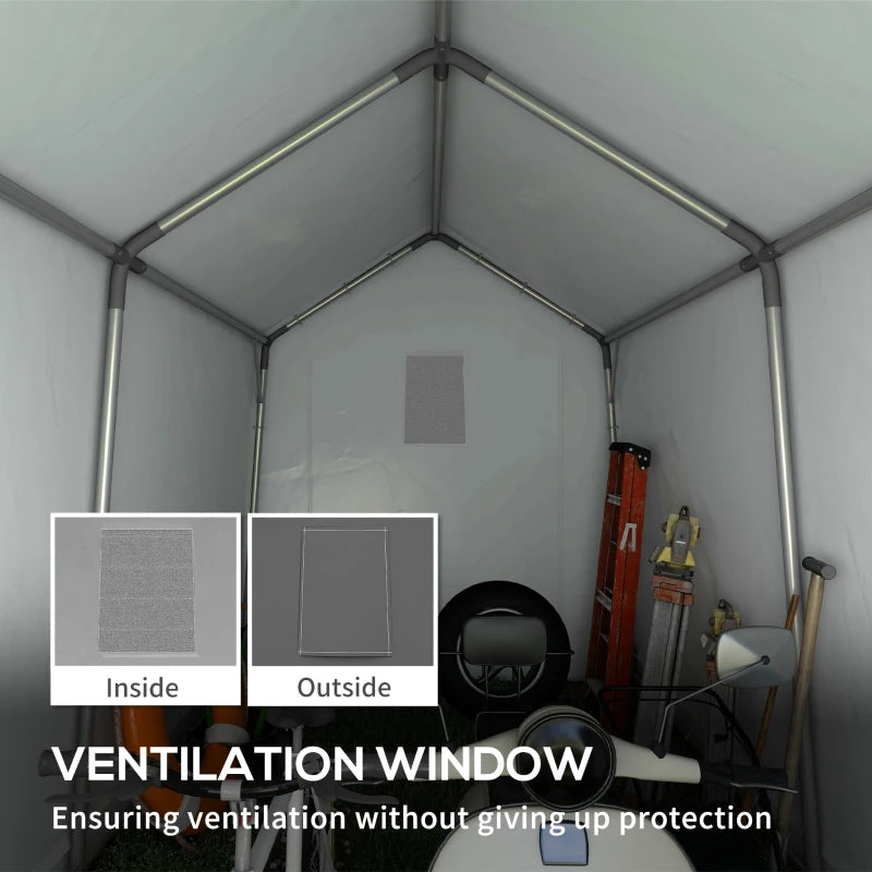 Grey Portable Outdoor Shed