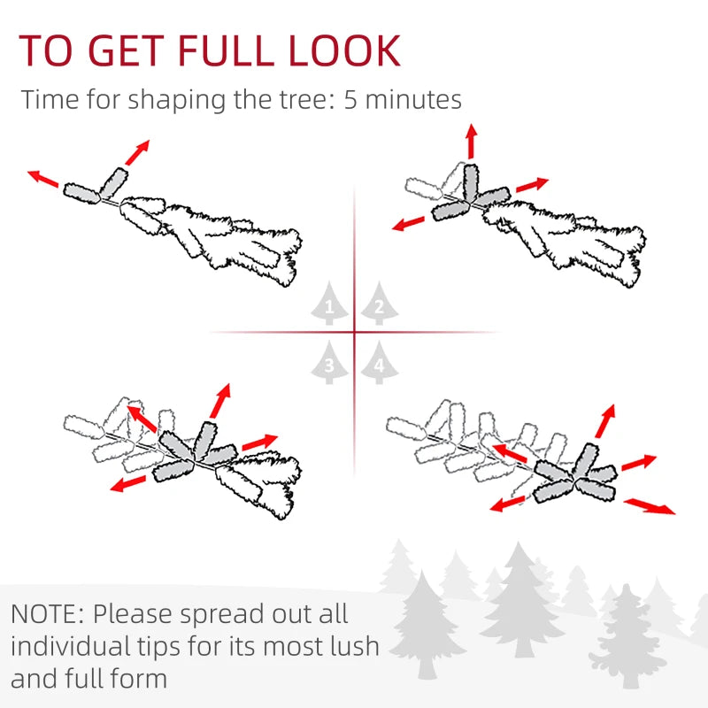 3ft Snowy Tabletop Christmas Tree with LED Lights - Perfect Holiday Decor for Home, Office, or Festive Events