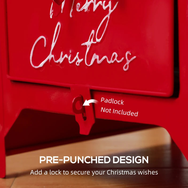 A5 Christmas Letter Postbox - Festive Red & White Design for Holiday Mail, Perfect for Letters to Santa