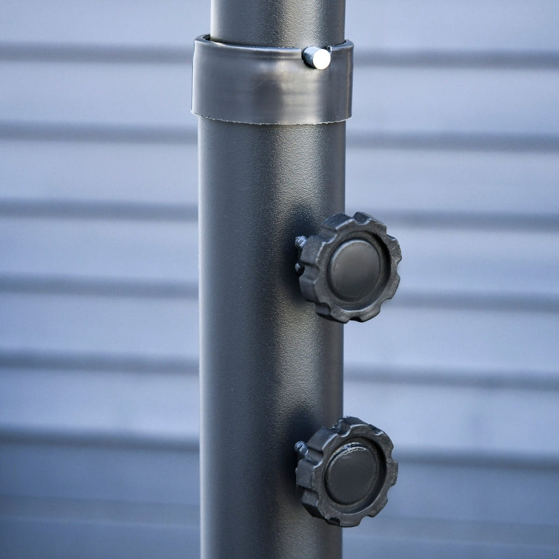 Steel Cantilever Hanging Umbrella Parasol - Dark Green 3M Patio - Wine Red