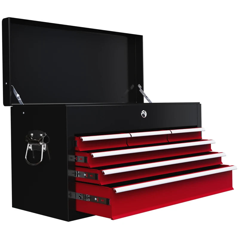 Six Drawer Tool Storage Chest in Red