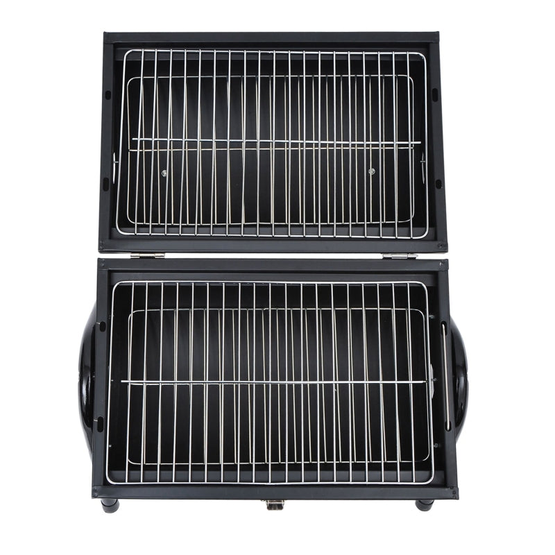 Compact Black Charcoal BBQ Grill