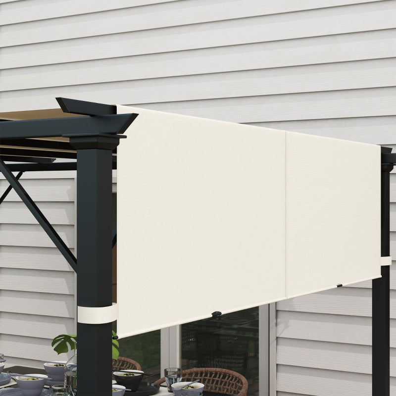 Cream White Pergola Canopy Set - UV Protection, Easy Install - 3x3m