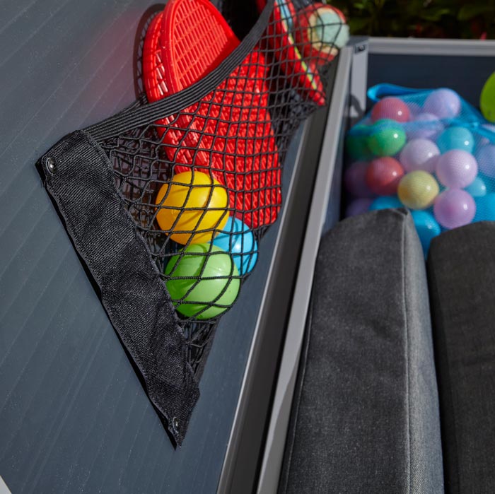 Outdoor Cushion Box Dark Grey 4x2 - Weatherproof