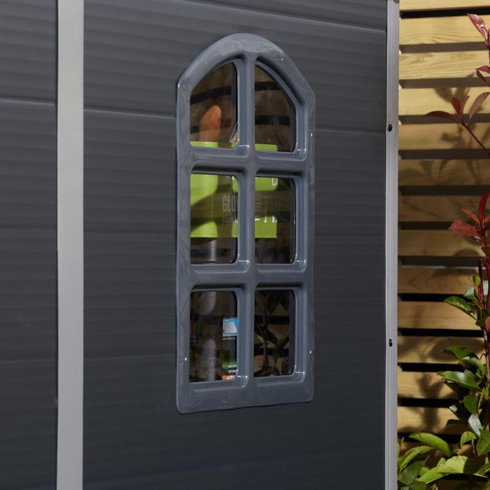 4x6 Dark Grey Plastic Apex Shed