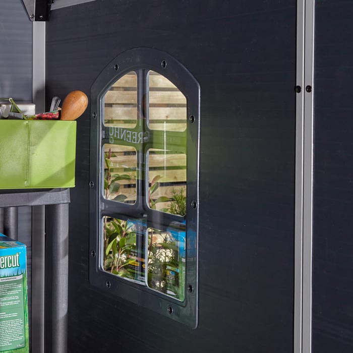 4x6 Dark Grey Plastic Apex Shed