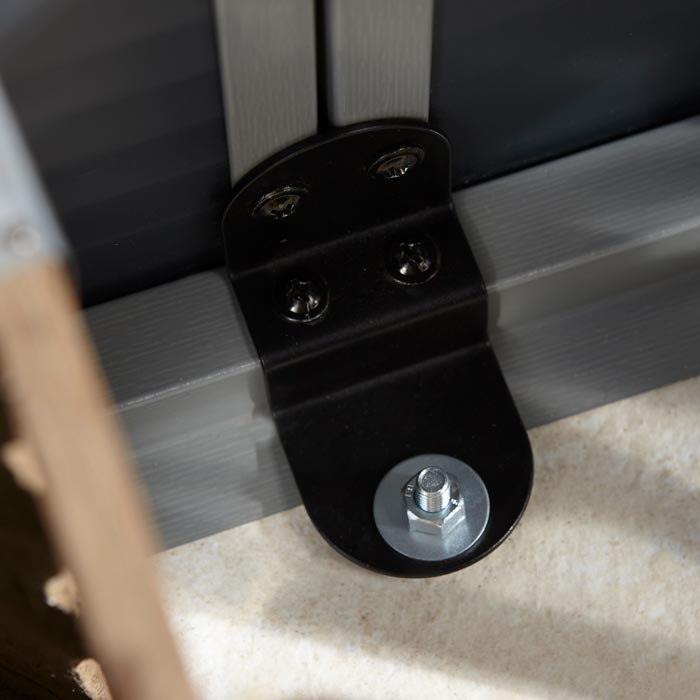 4x6 Dark Grey Plastic Apex Shed