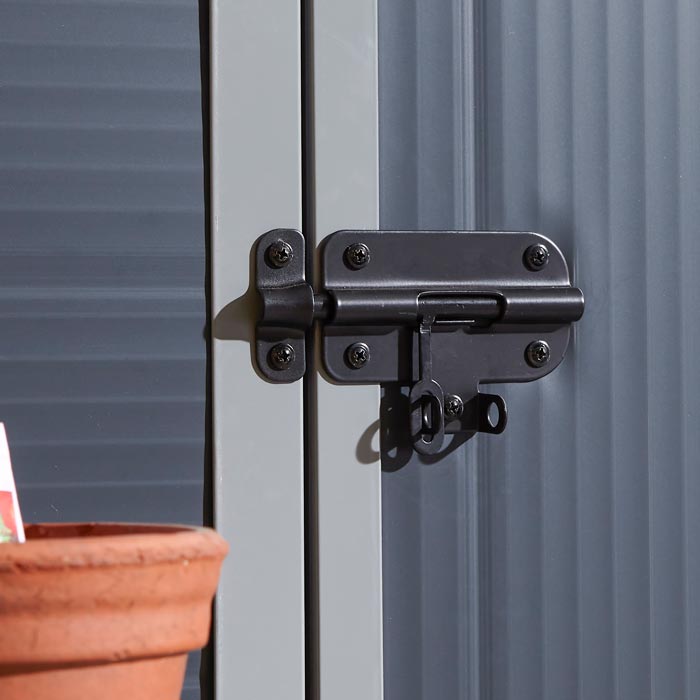 4x6 Dark Grey Plastic Apex Shed