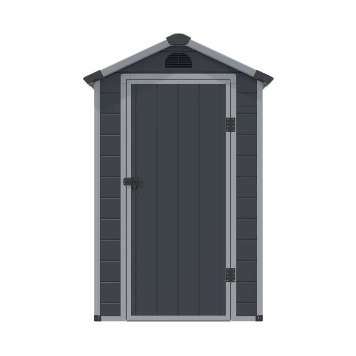 4x6 Dark Grey Plastic Apex Shed