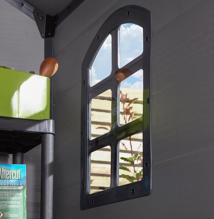 4x6 Plastic Apex Shed Light Grey