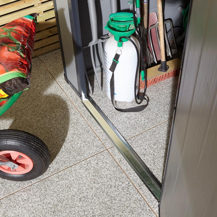 4x6 Plastic Apex Shed Light Grey