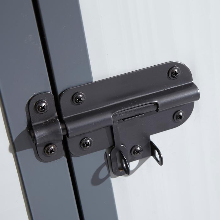 4x6 Plastic Apex Shed Light Grey