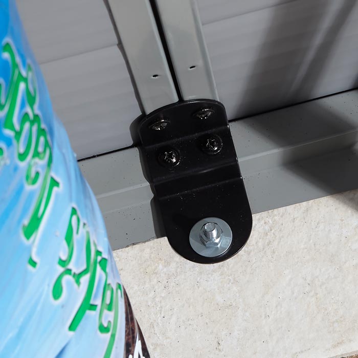 8x6 Plastic Apex Shed Light Grey