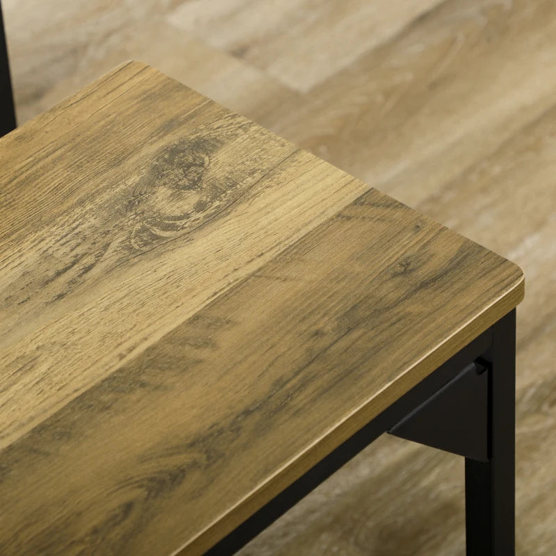 Natural Dining Table and Bench Set for 4 - Space Saving Kitchen Furniture with 2 Benches - Perfect for Dining Rooms