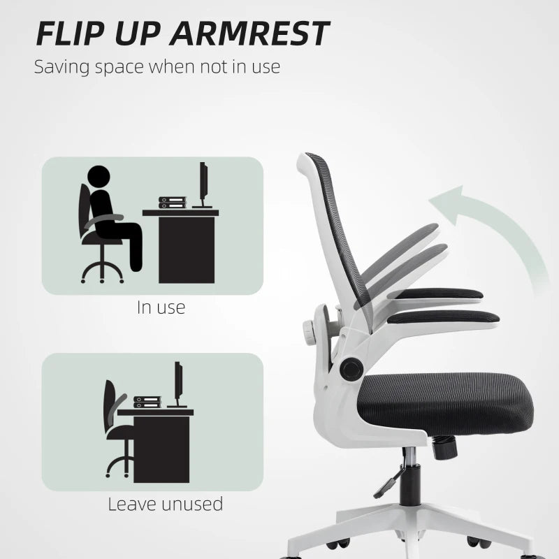 Ergonomic Mesh Back Adjustable Office Chair - Stylish Black Design for Comfort & Support - Perfect for Home & Office Use