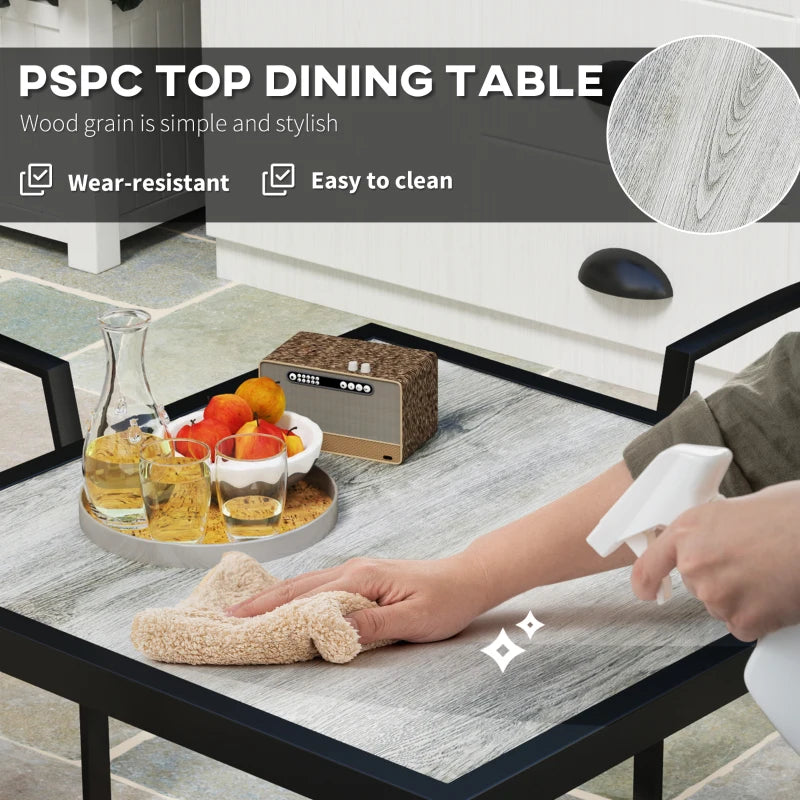 5-Piece Grey Outdoor Garden Dining Set - Perfect for Patio and Backyard