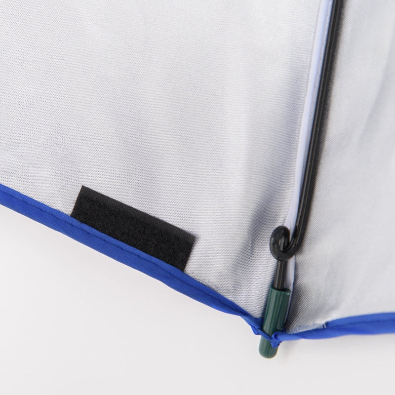 Blue Beach Fishing Umbrella with Sides and Tilt Sun Shade