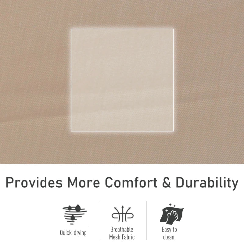 Cream White Outdoor Rocking Chair with Mesh Fabric and Storage Bag