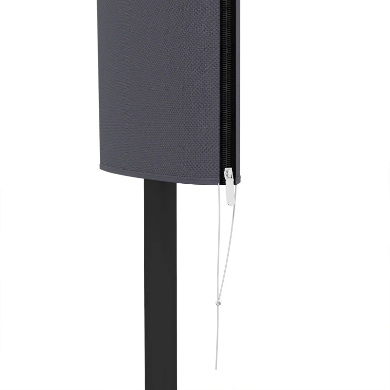 Dark Grey Outdoor Cantilever Umbrella Cover with Rod and Zipper