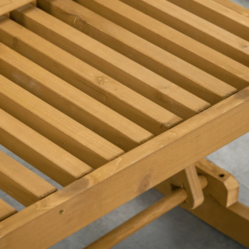 Rustic Wooden Garden Rocking Bench, 2-Seater Loveseat with Adjustable Backrests