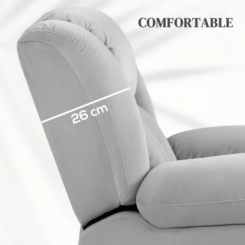 Light Grey Velvet Electric Riser Recliner Armchair with Massage Function for Ultimate Comfort