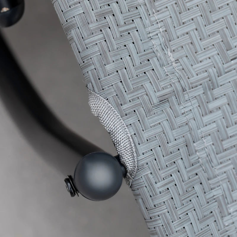 Grey Rocking Lounge Chair with Removable Pillow and Recliner Seat