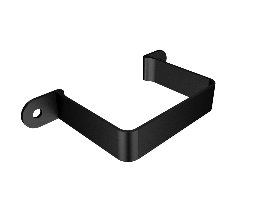 101x76mm Rect (Rad Edge) 1pt Flush Fit Pipe Clip - Custom RAL