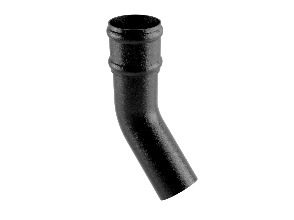 Cast Aluminium Black 100mm Collared Bend 135 Degrees