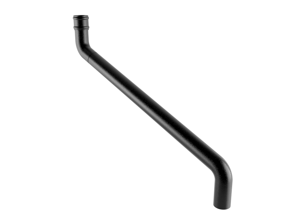 Cast Aluminium Black 76mm Collared 2 Part Offset 751-1000mm Projection