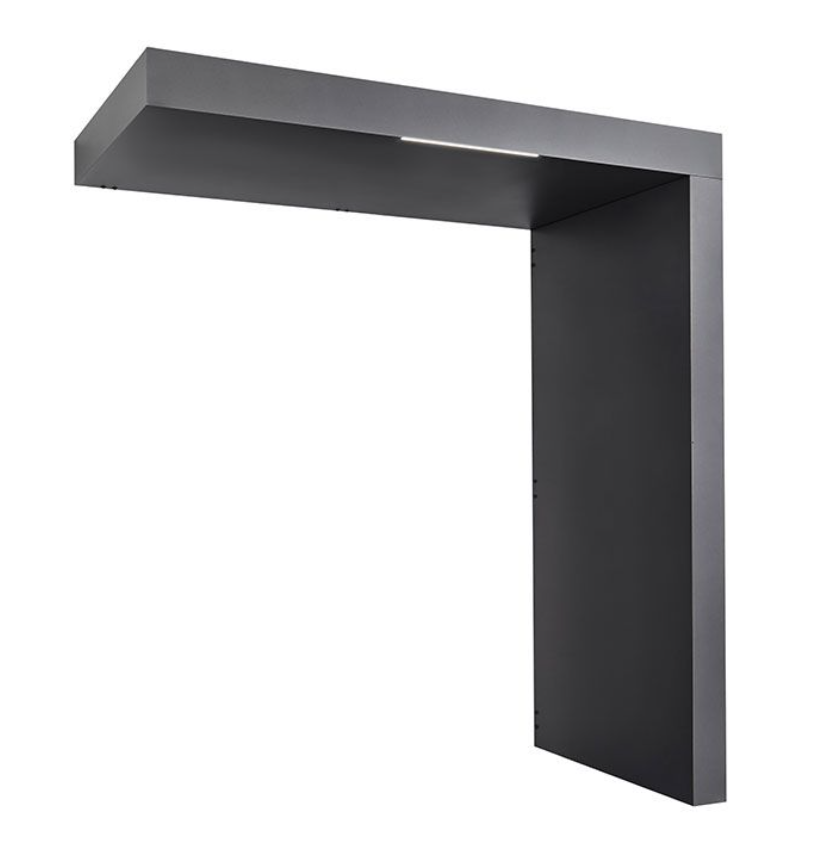 200x90cm Aluminium Canopy With LED Light Strip & Side Panel - Anthracite Grey (Left or Right)