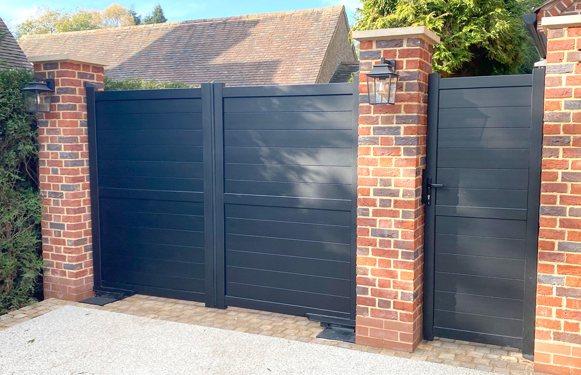 Readymade Aluminium Double Swing Driveway Gate