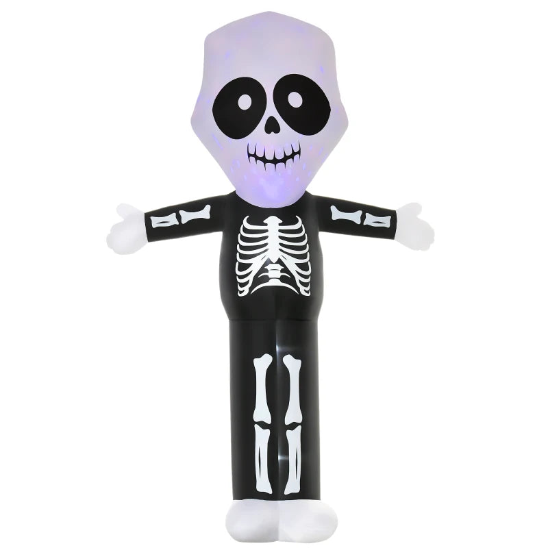 3M Halloween Inflatable Skeleton Ghost Decoration with LED Lights - Perfect Indoor Outdoor Garden Lawn Party Prop