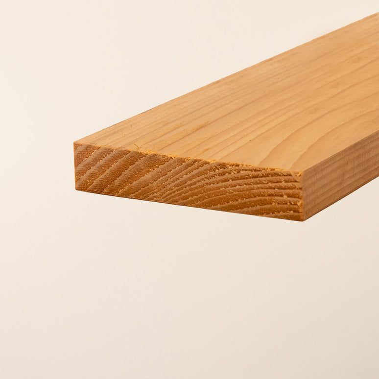4" x 1" Planed British Cedar Timber Board – Smooth Cedar Wood
