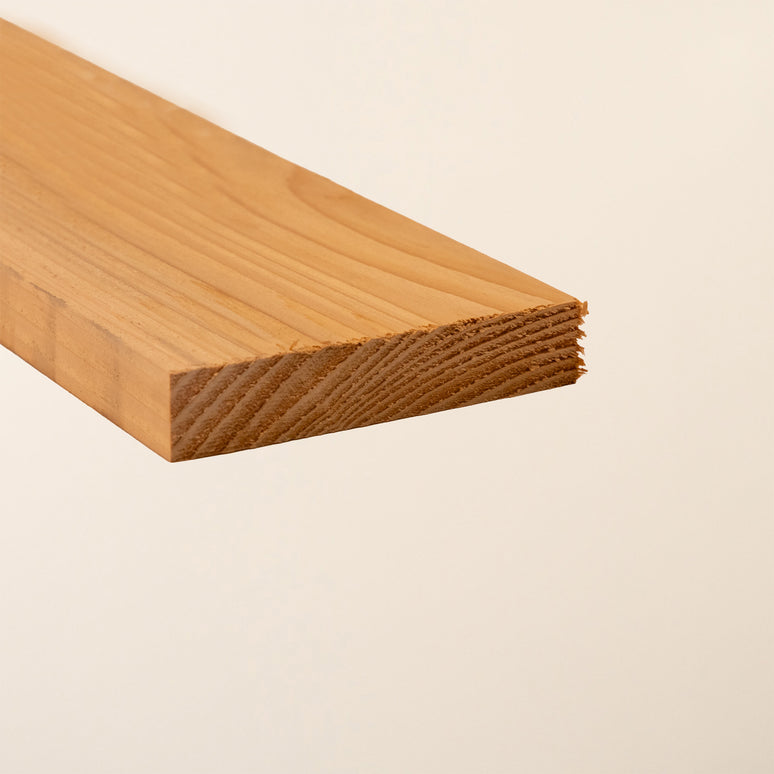 4" x 1" Planed British Cedar Timber Board – Smooth Cedar Wood
