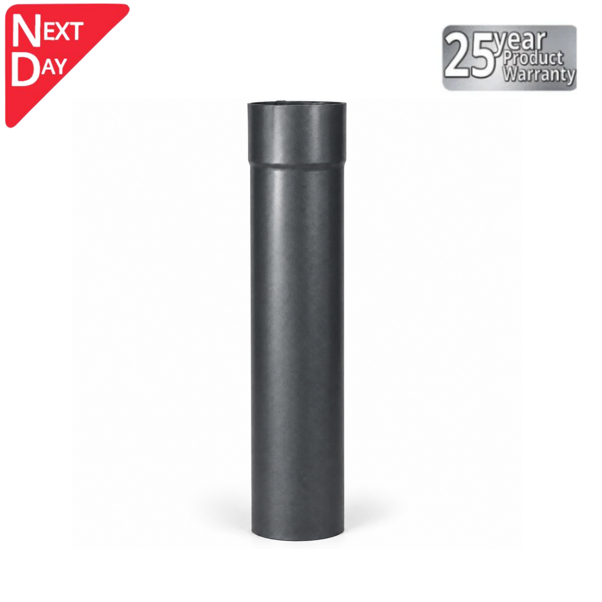 Zambelli 60mm Anthracite Grey Galvanised Steel Downpipe 3m Length