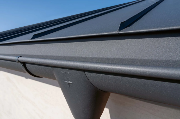 Zambelli 60mm Anthracite Grey Galvanised Steel Downpipe 3m Length